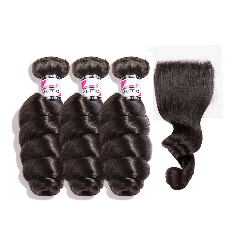 Stema Hair 4x4 Closure With Loose Wave Virgin Hair